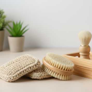 Cepillos, estropajos y jaboneras